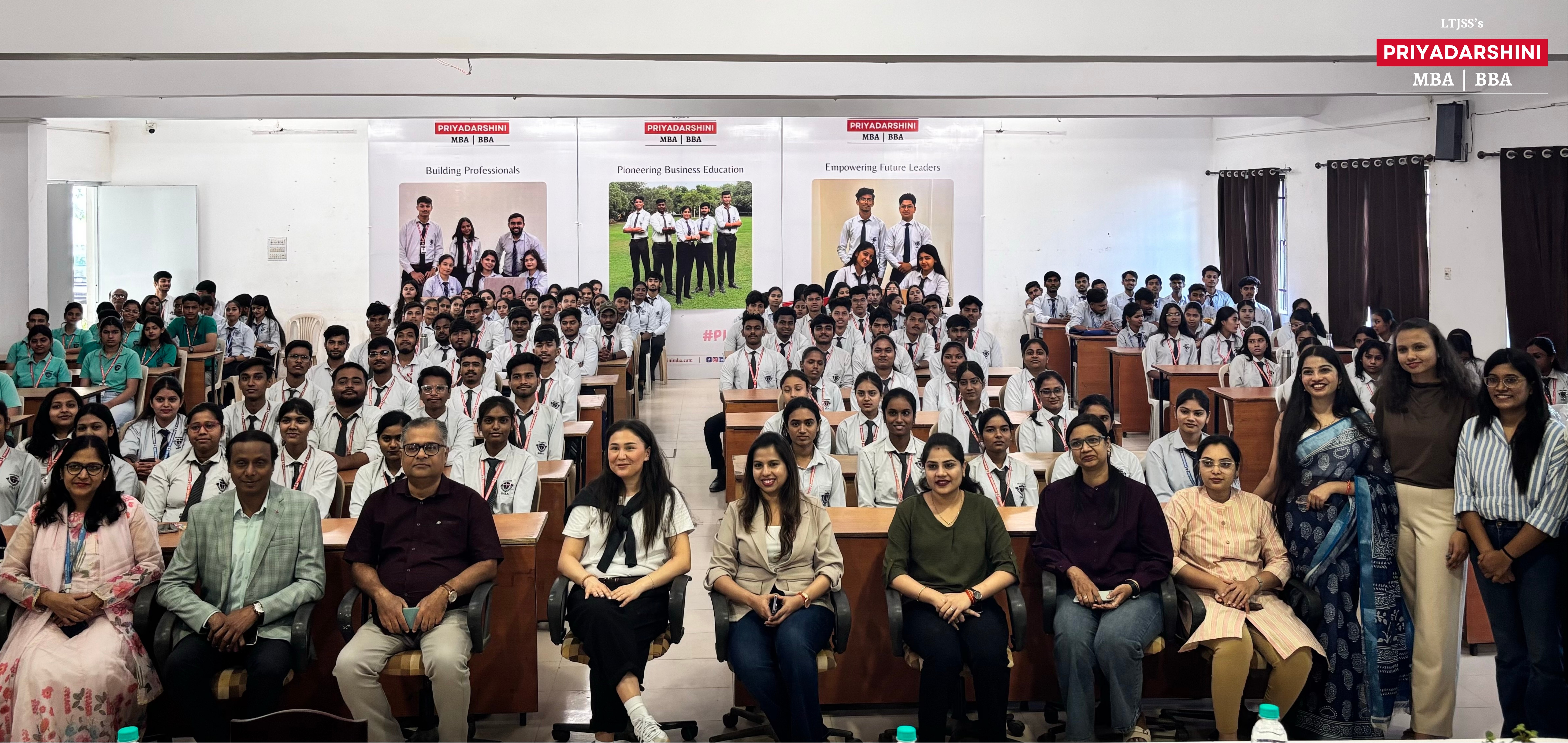 Group photo of Priyadarshini LTIMSR students, faculty, and guests