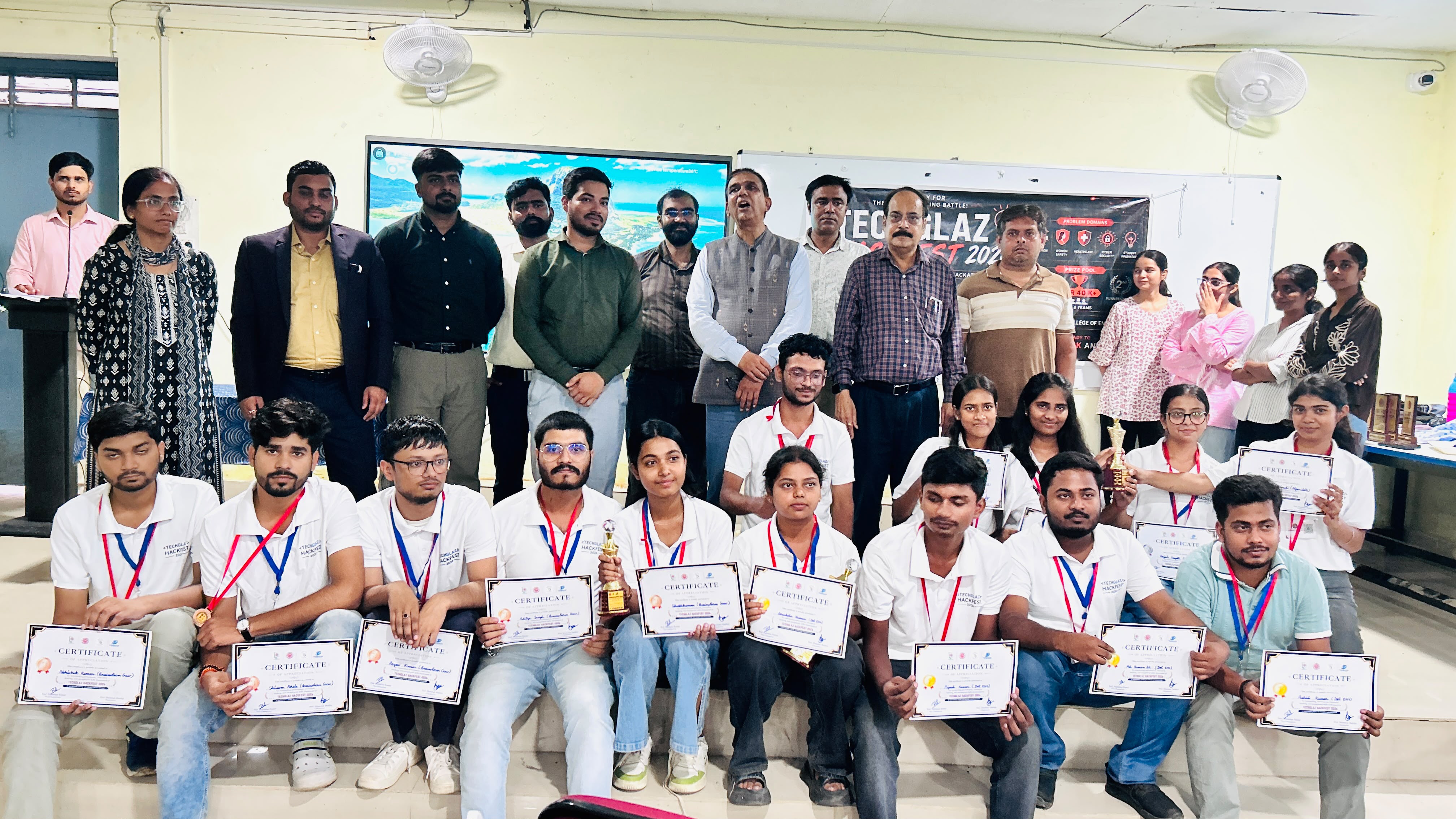 Techglaz Hackfest 2026 winners at Bhagalpur College of Engineering