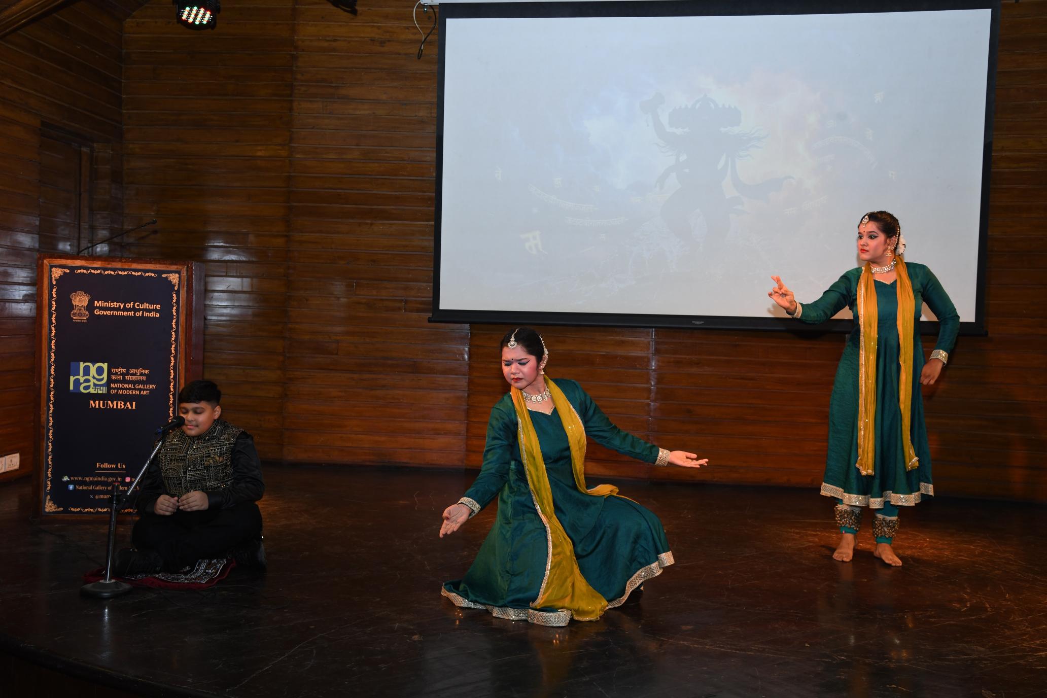 Cultural performance during the RidhzWorld Publishing event at NGMA Mumbai